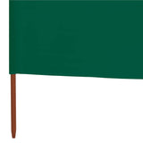 5-panel Wind Screen Fabric 600x120 cm Green - 45-Degree Angle
