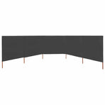 5-panel Wind Screen Fabric 600x120 cm Anthracite