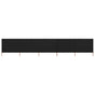 5-panel Wind Screen Fabric 600x120 cm Black