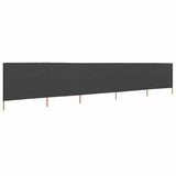 5-panel Wind Screen Fabric 600x160 cm Anthracite