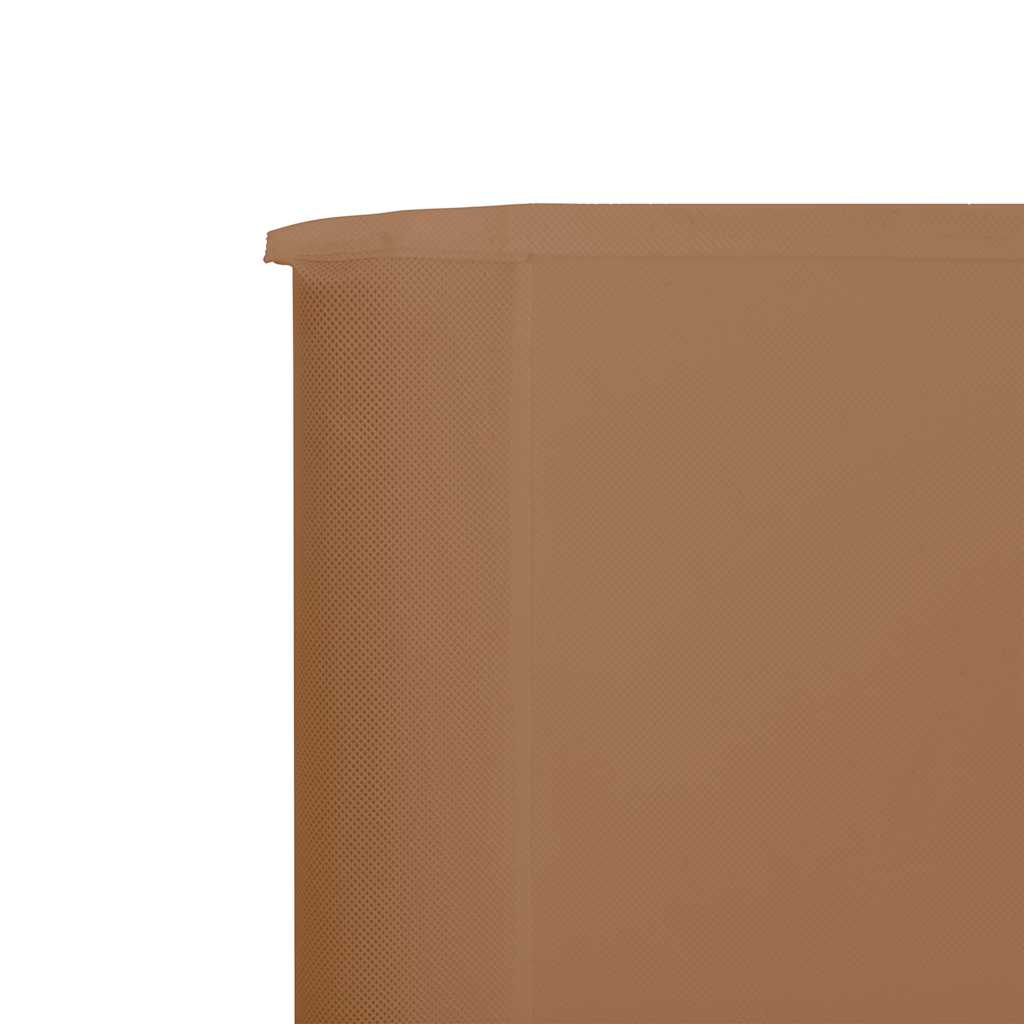6-panel Wind Screen Fabric 800x120 cm Taupe