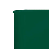 6-panel Wind Screen Fabric 800x160 cm Green - Top-Down View