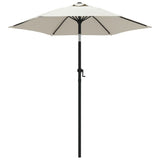 Garden Parasol Sand White 200x224 cm Aluminium - Front View
