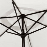Garden Parasol Sand White 200x224 cm Aluminium - 45-Degree Angle