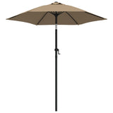 Garden Parasol Taupe 200x224 cm Aluminium - Front View