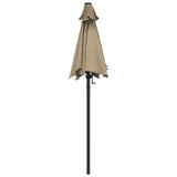 Garden Parasol Taupe 200x224 cm Aluminium - Top-Down View