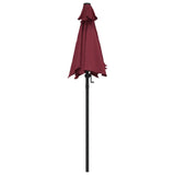 Parasol Burgundy 200x224 cm Aluminium - Top-Down View