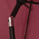Parasol Burgundy 200x224 cm Aluminium - Rear View