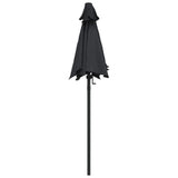 Garden Parasol Black 200x224 cm Aluminium - Top-Down View