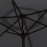 Garden Parasol Black 200x224 cm Aluminium