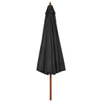 Garden Parasol with Wooden Pole 330 cm Anthracite