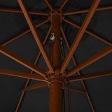 Garden Parasol with Wooden Pole 330 cm Anthracite