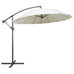 Hanging Garden Parasol White 3 m Aluminium Pole