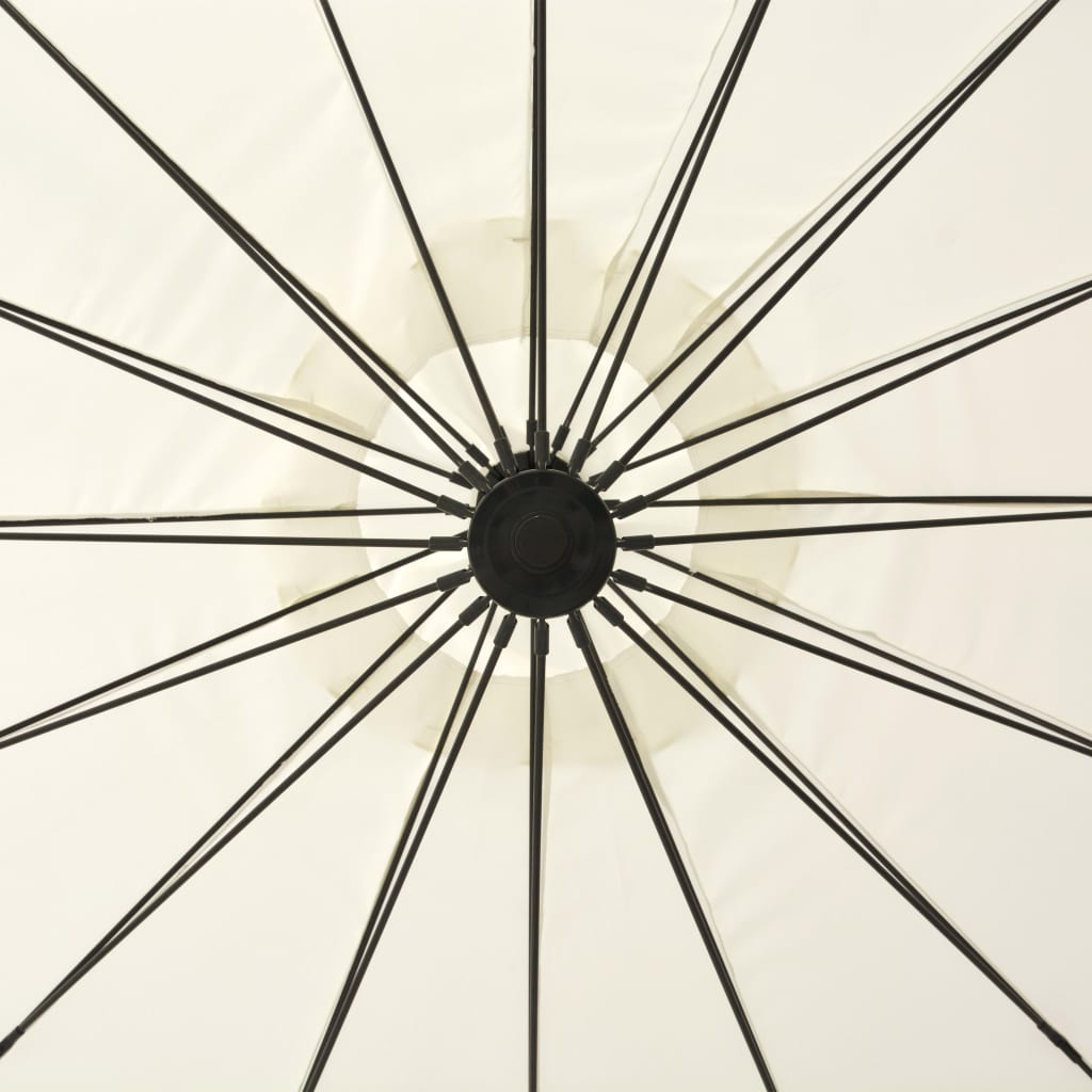 Hanging Garden Parasol White 3 m Aluminium Pole