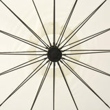 Hanging Garden Parasol White 3 m Aluminium Pole - Top-Down View