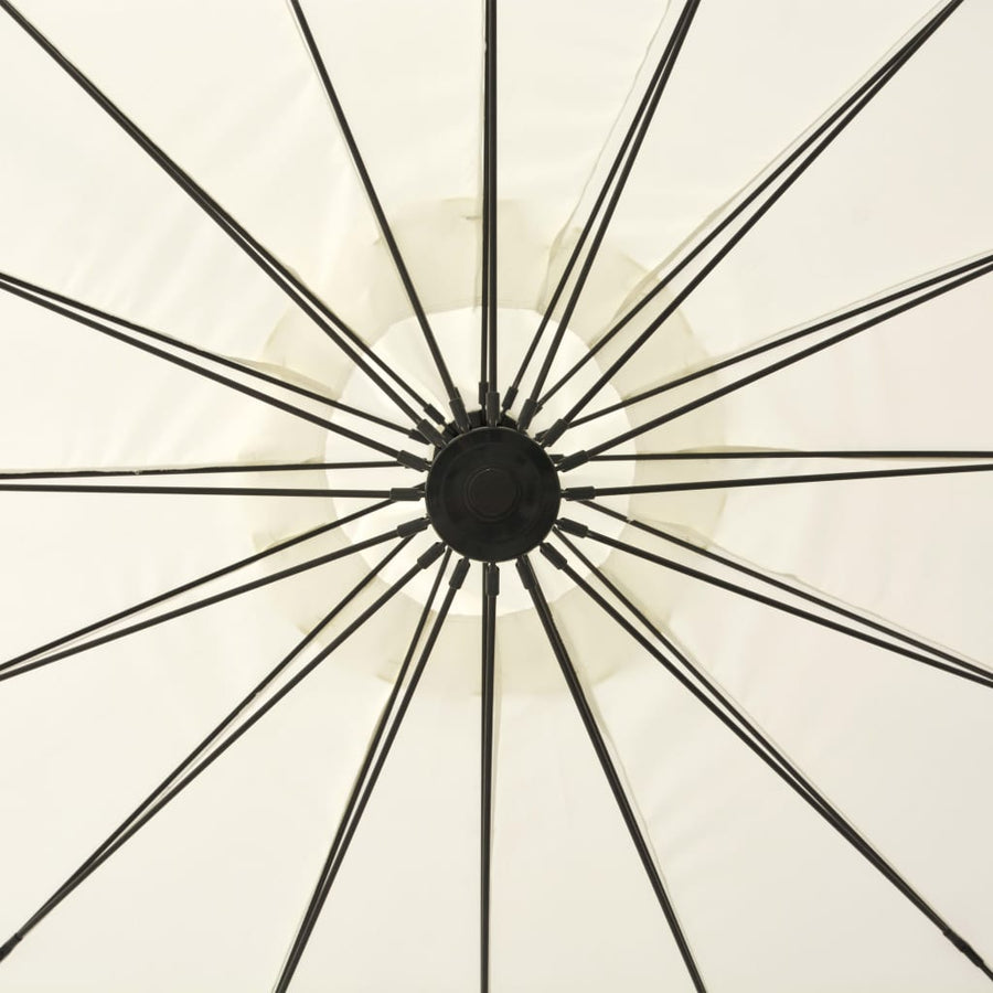 Hanging Garden Parasol White 3 m Aluminium Pole