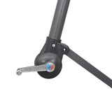 Hanging Garden Parasol White 3 m Aluminium Pole - Rear View