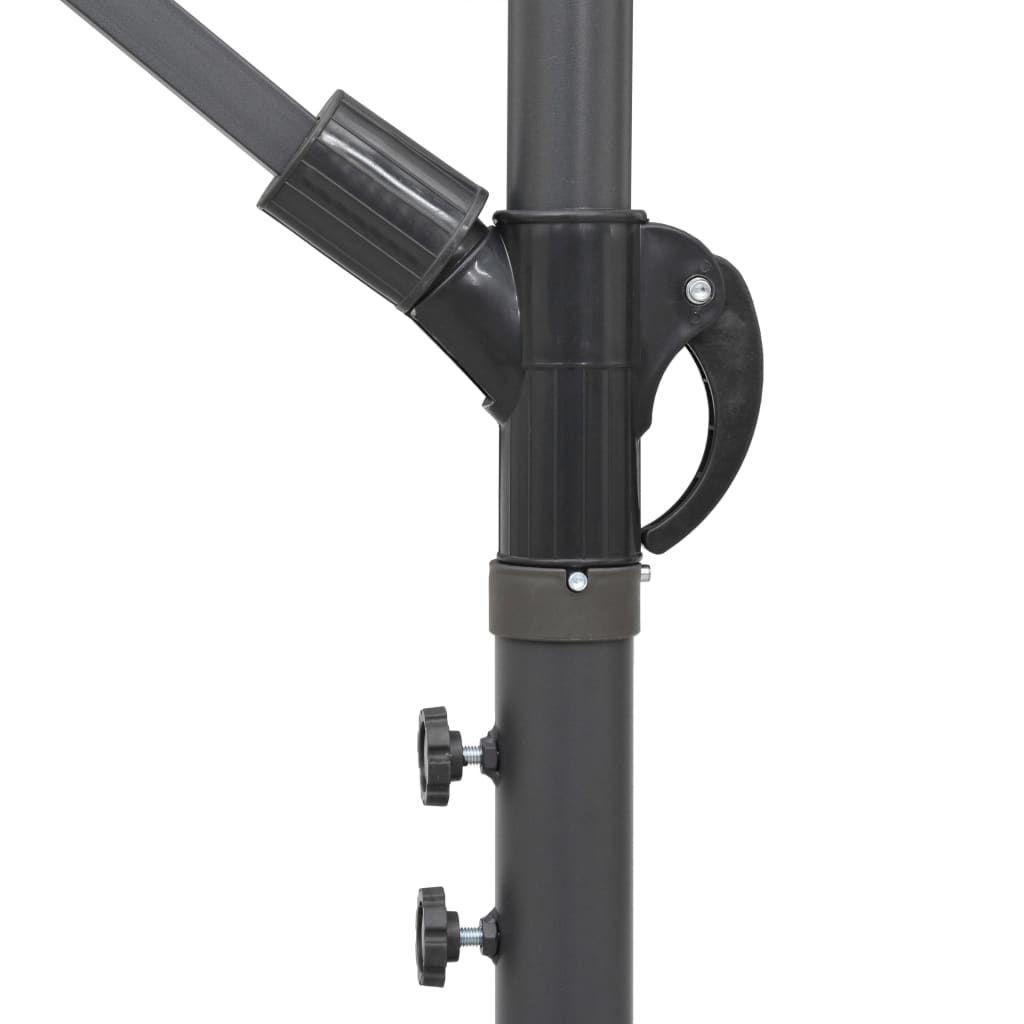 Hanging Garden Parasol White 3 m Aluminium Pole