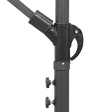 Hanging Garden Parasol White 3 m Aluminium Pole