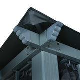 Gazebo with Curtain 300x300 cm Anthracite Aluminium - 45-Degree Angle