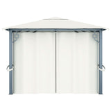 Gazebo with Curtain 400x300 cm Cream Aluminium - Close-Up Angle