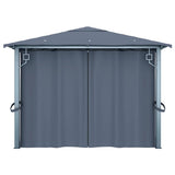 Gazebo with Curtain 400x300 cm Anthracite Aluminium
