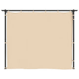 Gazebo with Curtains 3x3 m Cream Steel - Top-Down View