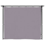 Gazebo with Curtains 3x3 m Anthracite Steel