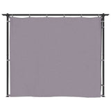 Gazebo with Curtains 3x3 m Anthracite Steel - Top-Down View