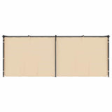 Gazebo with Curtains 3x6 m Cream Steel