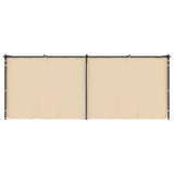 Gazebo with Curtains 3x6 m Cream Steel - Top-Down View