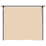 Gazebo with Curtains 3x6 m Cream Steel