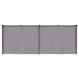Gazebo with Curtains 3x6 m Anthracite Steel - Top-Down View