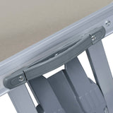 Folding Camping Table with 4 Seats Steel Aluminium - Side View