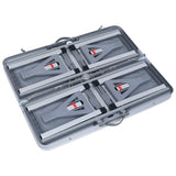 Folding Camping Table with 4 Seats Steel Aluminium - 45-Degree Angle