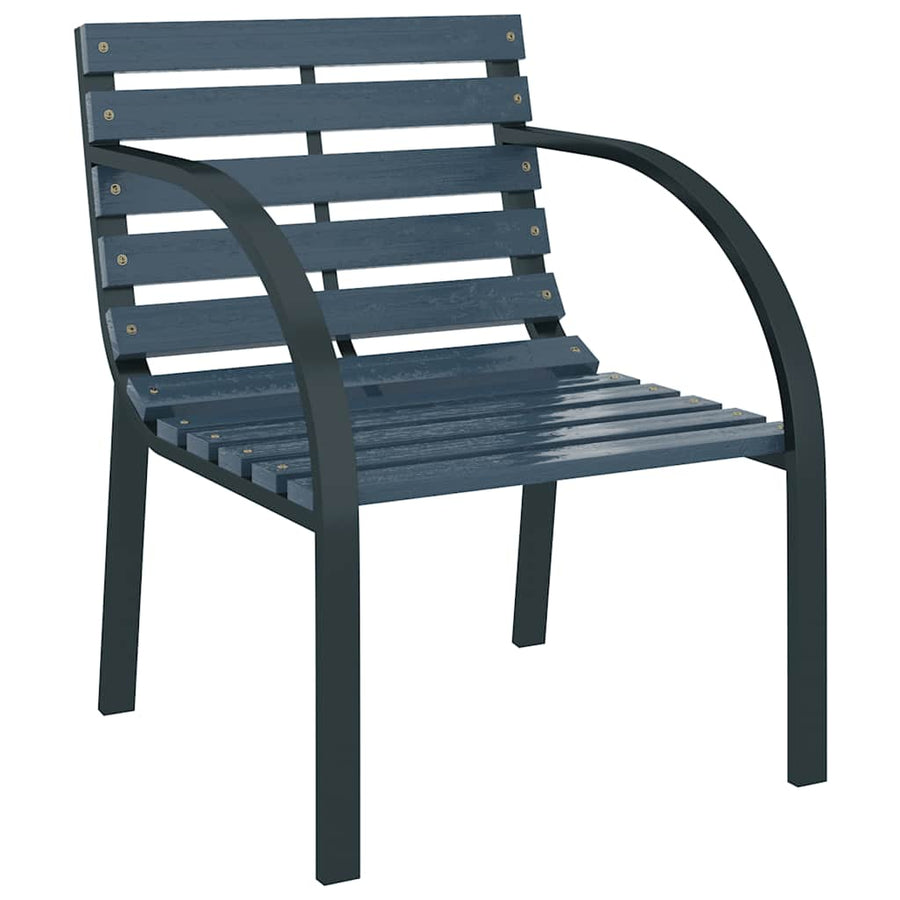 Garden Chairs 2 pcs Grey Wood