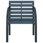 Garden Chairs 2 pcs Grey Wood