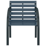 Garden Chairs 2 pcs Grey Wood - Top-Down View