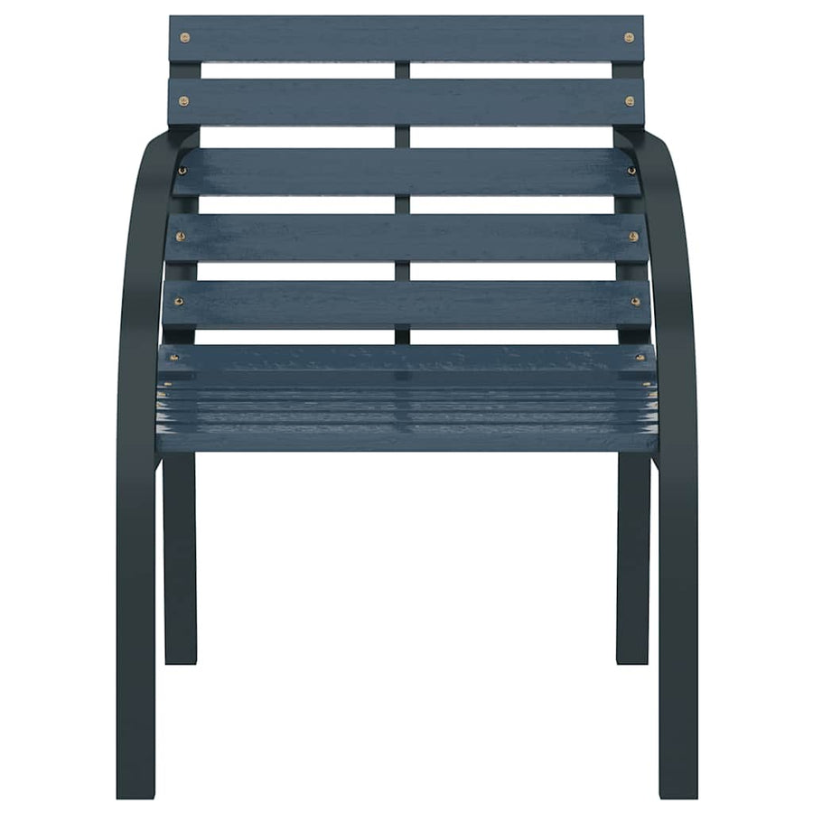 Garden Chairs 2 pcs Grey Wood