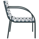 Garden Chairs 2 pcs Grey Wood - 45-Degree Angle