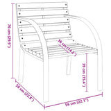 Garden Chairs 2 pcs Grey Wood