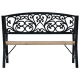 Garden Bench 120 cm Wood - Side View