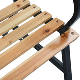 Garden Bench 120 cm Wood - Rear View