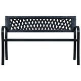 Garden Bench 125 cm Black Steel