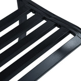 Garden Bench 125 cm Black Steel - 45-Degree Angle