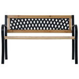 Garden Bench 120 cm Wood - Front View