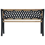 Garden Bench 120 cm Wood - Top-Down View