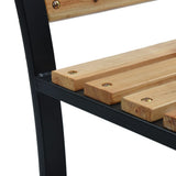 Garden Bench 120 cm Wood - Rear View
