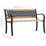 Garden Bench 120 cm Wood - Low Angle