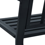 Garden Bench 125 cm Black Steel - Close-Up Angle
